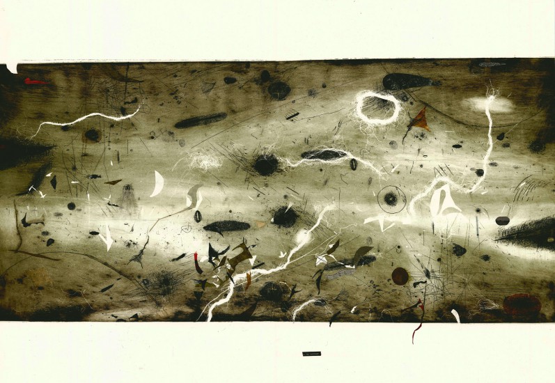 Storm | Intaglio chinecolle collage suchy tłok | 69x98 | 2017